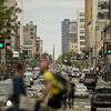 People and traffic on North Broad Street
