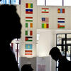 International flags in the Student Center