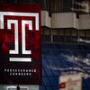 Temple T on a billboard in center city