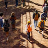Students walking on Polett Walk on main campus