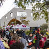 Crowd of students at diversity festival on Liacouras Walk