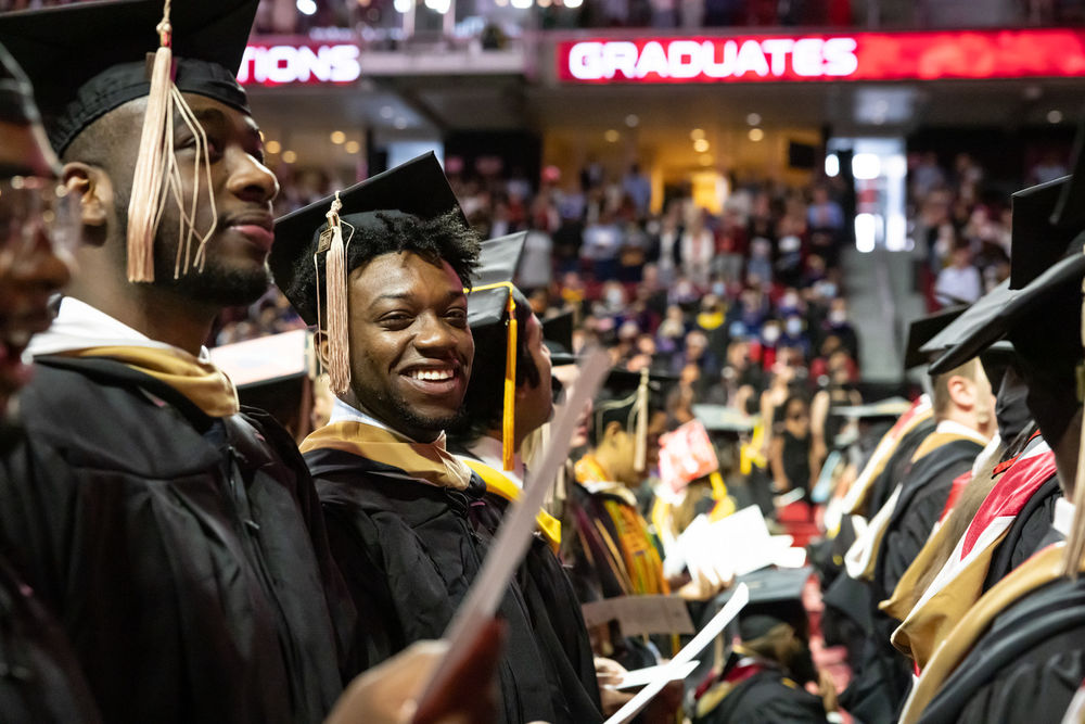 Graduates at Commencement in May 2022