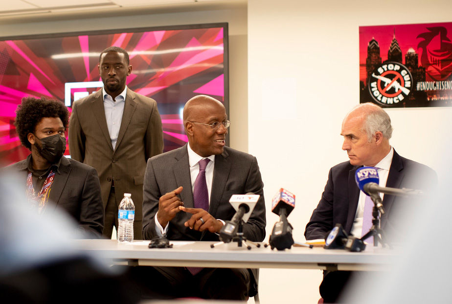 President Wingard and Senator Bob Casey at a Violence Prevention Roundtable