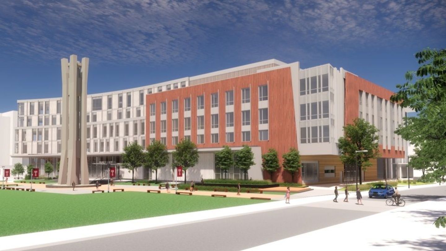 When fully constructed, the newly-renovated Paley Hall will feature a number state-of-the-art teaching spaces, which will greatly help prepare students for the evolving field of public health. Rendering of Paley Hall pictured.