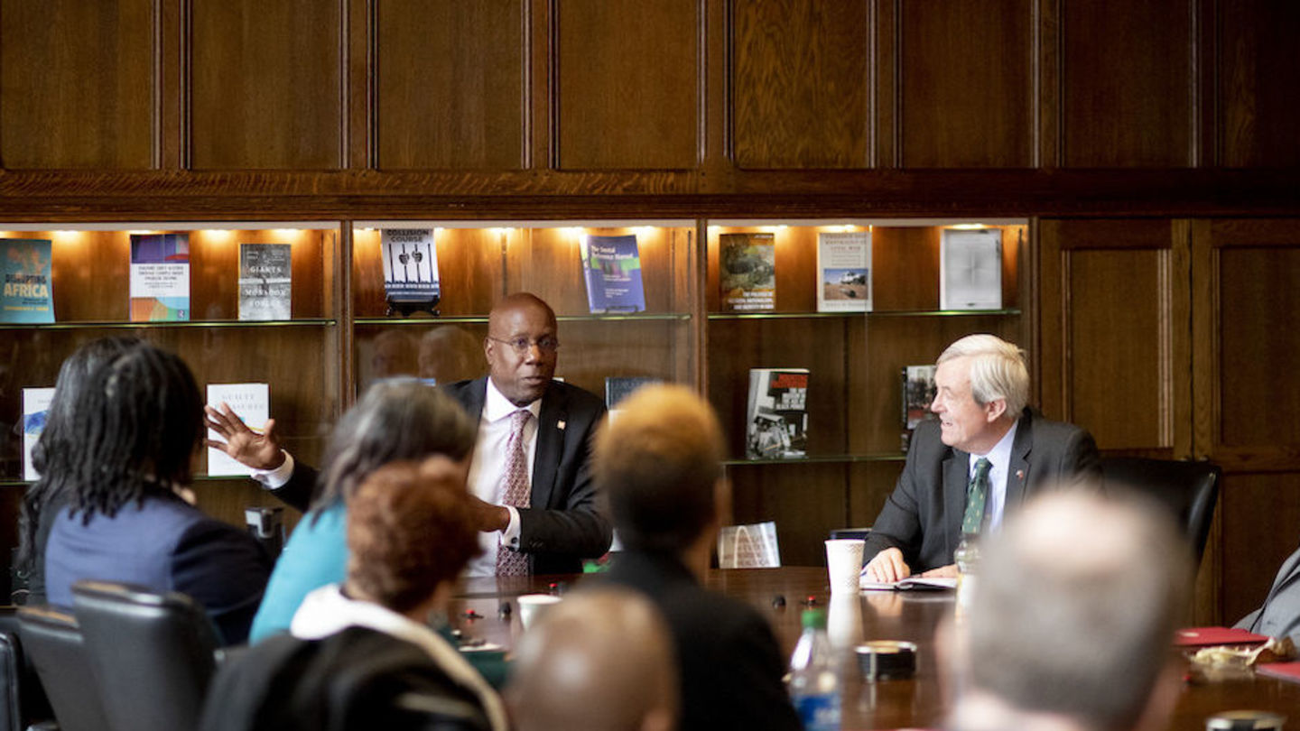 President Wingard meeting with elected officials 